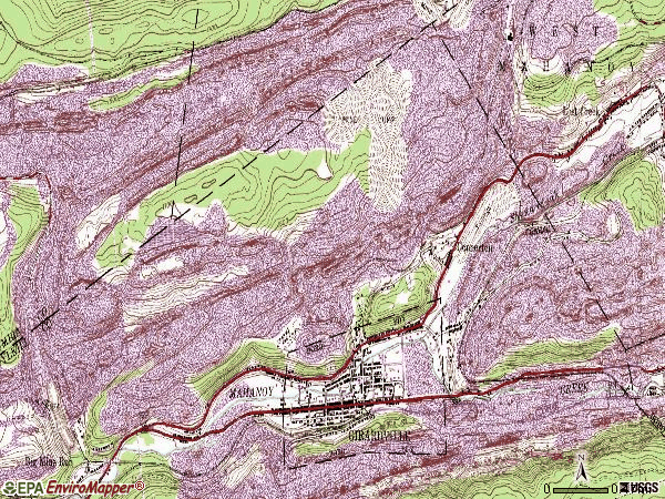 Zip code 17935 topographic map