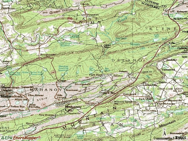 Zip code 17948 topographic map