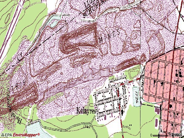Zip code 18231 topographic map