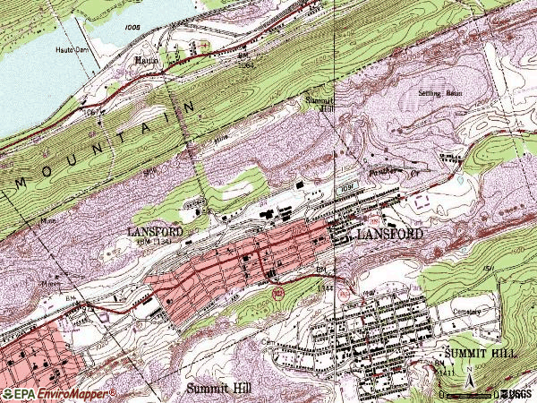 Zip code 18232 topographic map