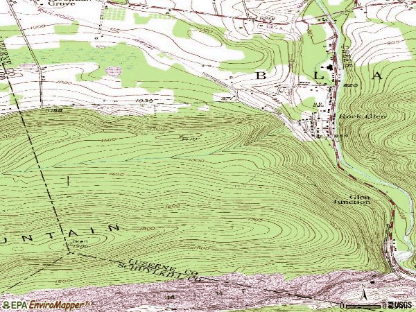 Zip code 18246 topographic map
