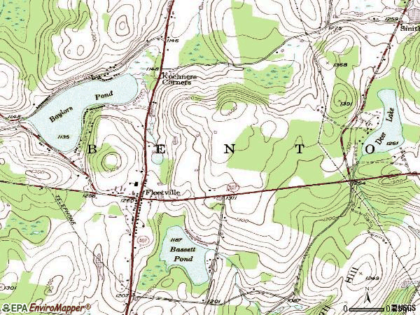Zip code 18420 topographic map