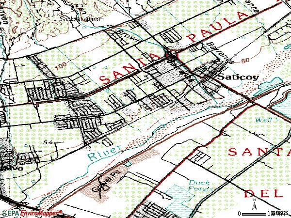 Zip code 93004 topographic map