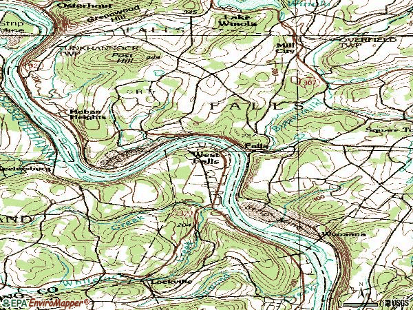 Zip code 18615 topographic map