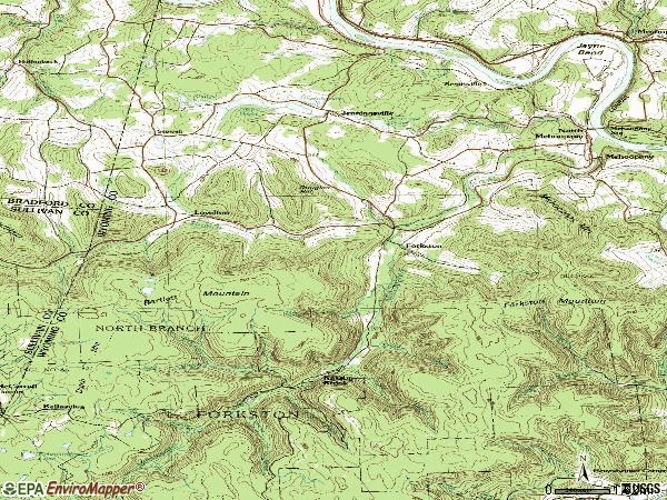 Zip code 18629 topographic map