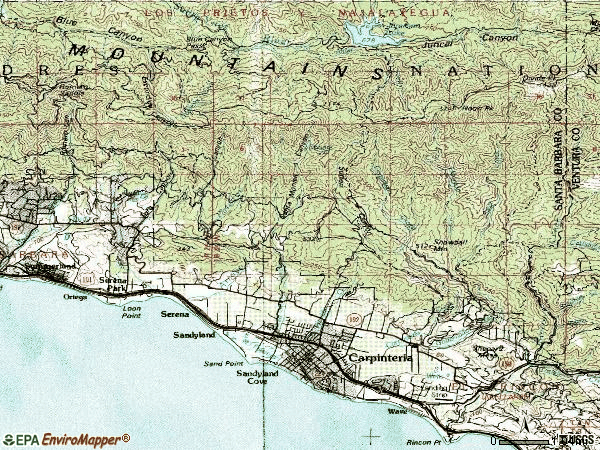 Zip code 93013 topographic map