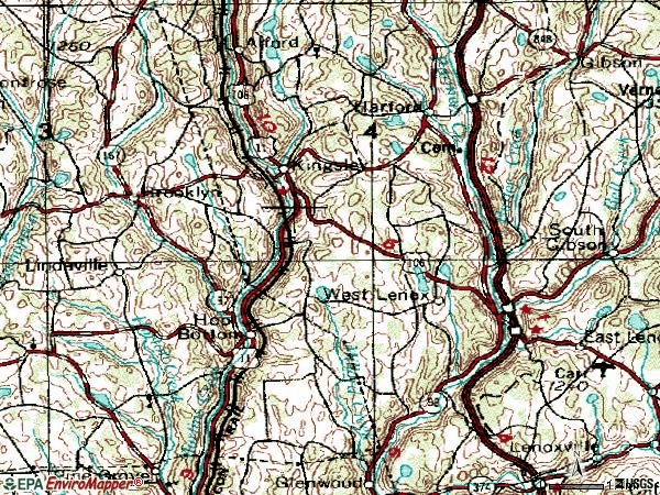 Zip code 18826 topographic map