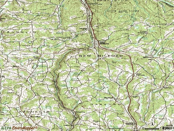 Zip code 18834 topographic map