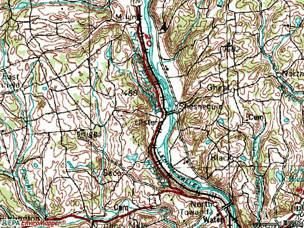 Zip code 18850 topographic map