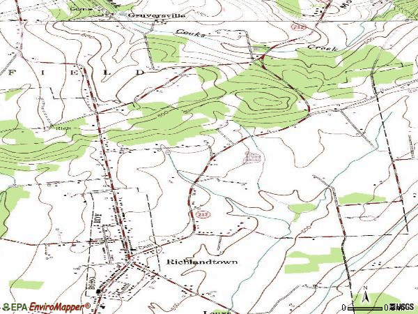 Zip code 18955 topographic map