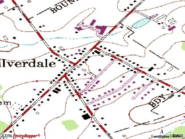 Zip code 18962 topographic map