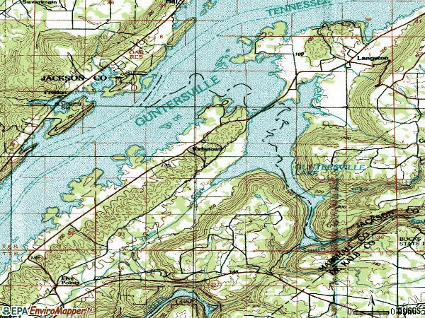 Zip code 35755 topographic map
