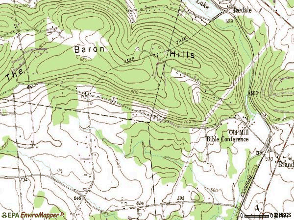 Zip code 19316 topographic map