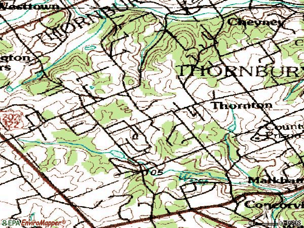 Zip code 19373 topographic map