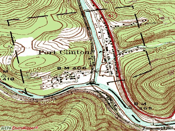 Zip code 19549 topographic map