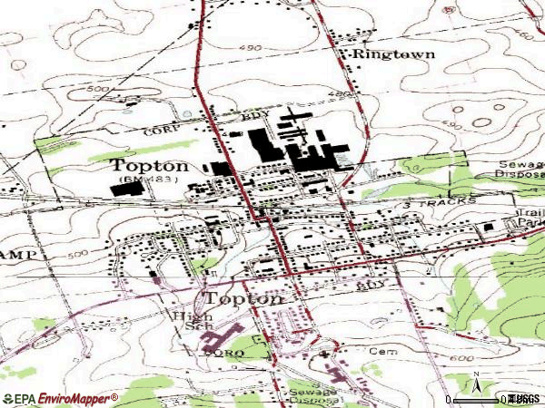 Zip code 19562 topographic map