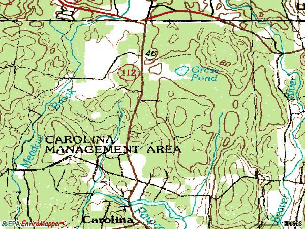 Zip code 02812 topographic map