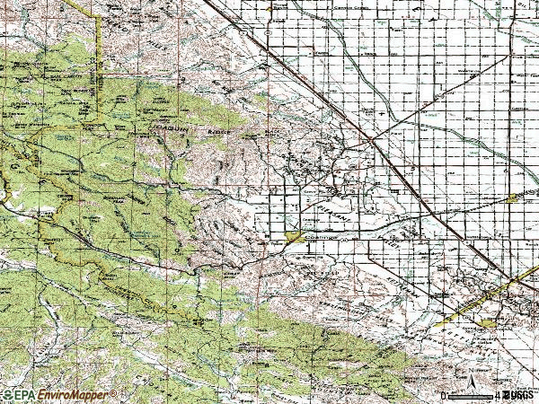 Zip code 93210 topographic map