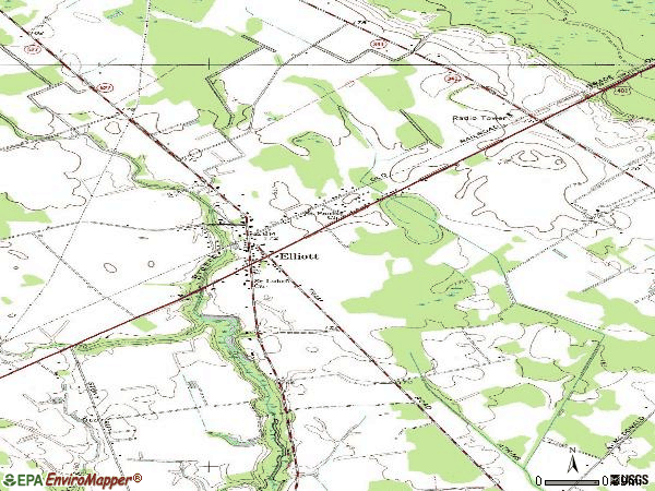 Zip code 29046 topographic map