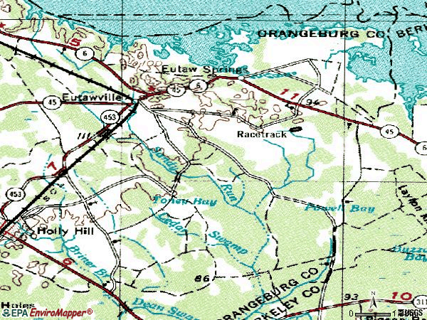 Zip code 29048 topographic map