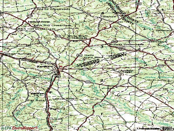 Zip code 29067 topographic map