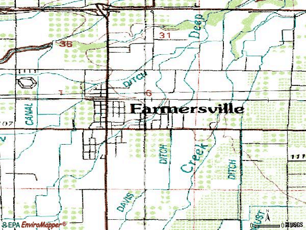 Zip code 93223 topographic map