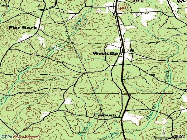 Zip code 29175 topographic map