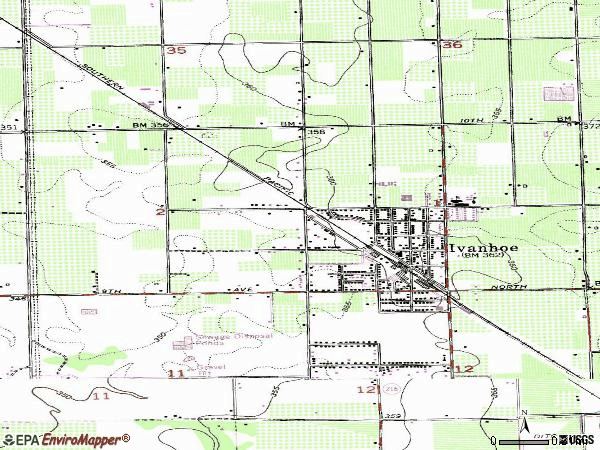 Zip code 93235 topographic map