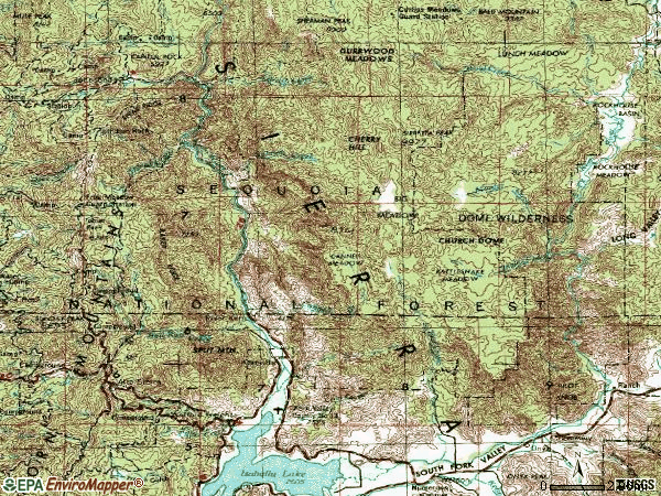 Zip code 93238 topographic map