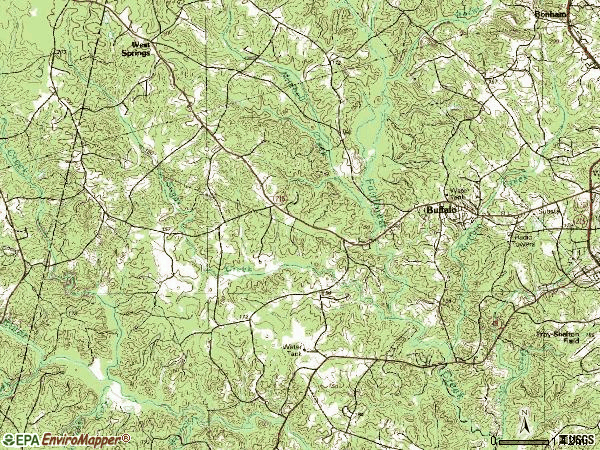 Zip code 29321 topographic map