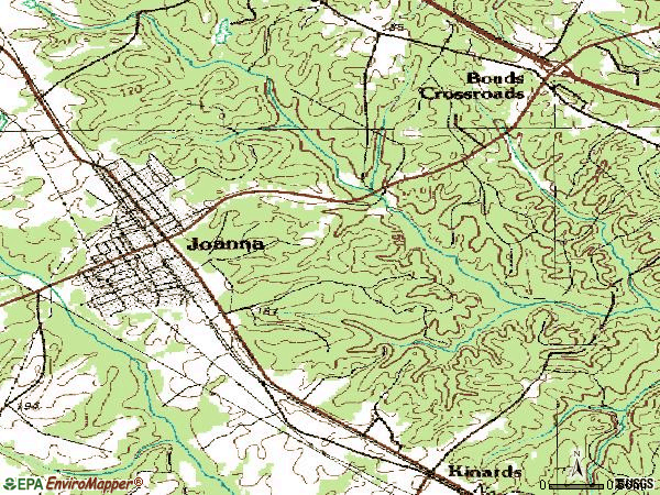 Zip code 29351 topographic map
