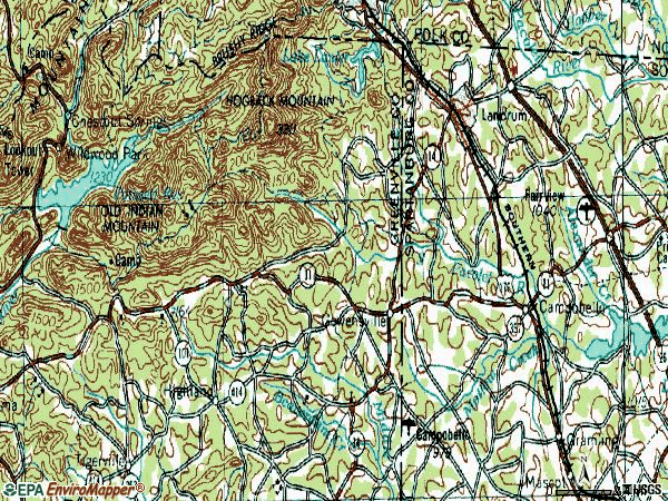 Zip code 29356 topographic map