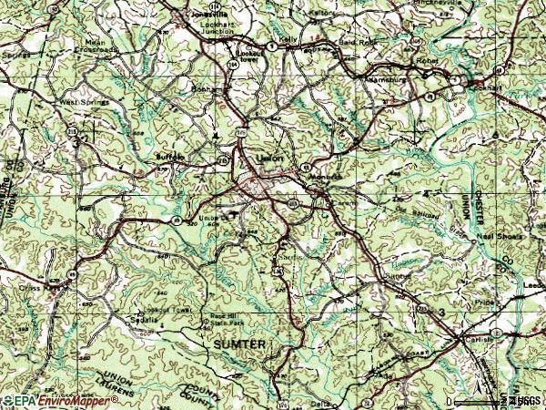 Zip code 29379 topographic map