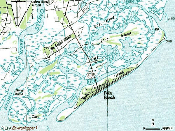 Zip code 29439 topographic map