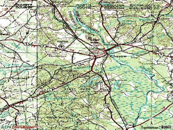 Zip code 29520 topographic map