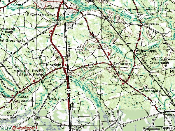 Zip code 29541 topographic map