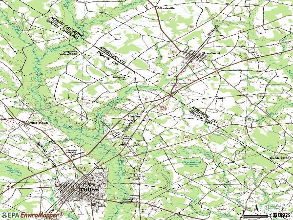 Zip code 29547 topographic map