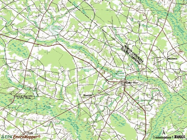 Zip code 29563 topographic map