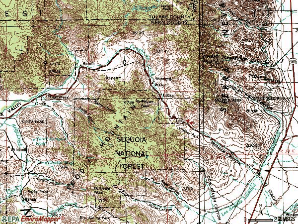Zip code 93255 topographic map