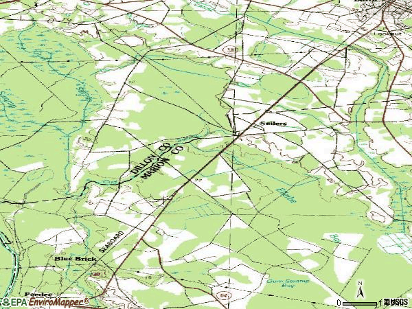Zip code 29592 topographic map