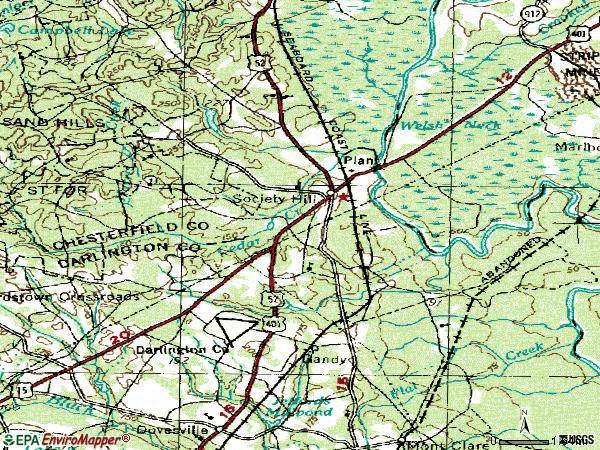Zip code 29593 topographic map