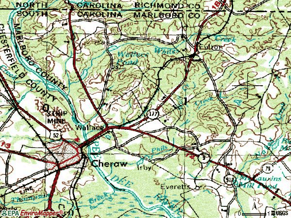 Zip code 29596 topographic map