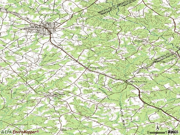 Zip code 29638 topographic map