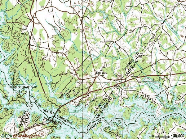 Zip code 29643 topographic map