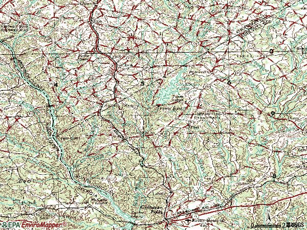 Zip code 29655 topographic map