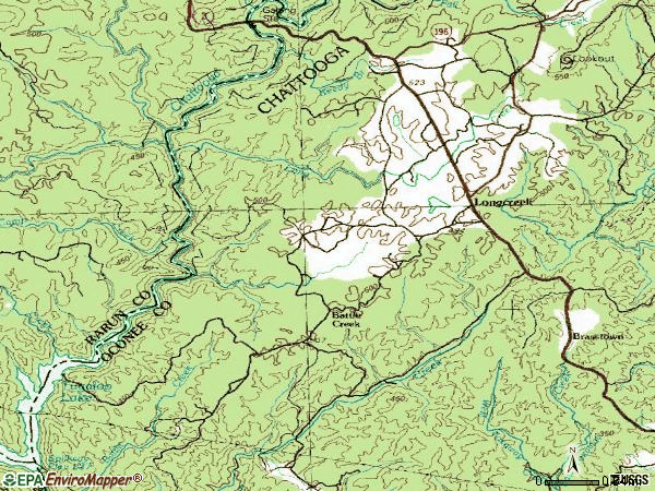 Zip code 29658 topographic map