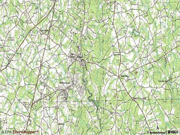 Zip code 29669 topographic map