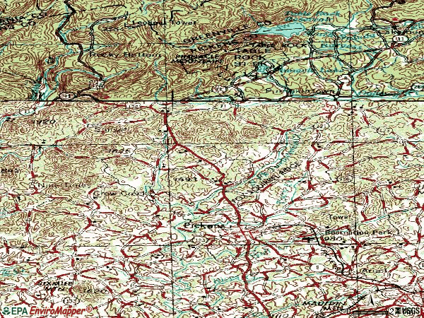 Zip code 29671 topographic map
