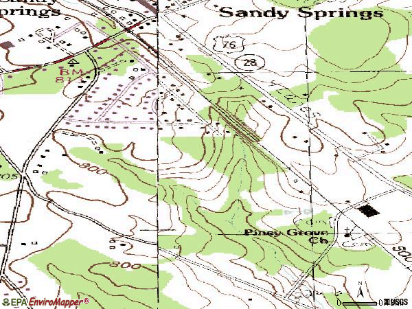Zip code 29677 topographic map
