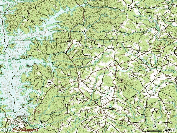 Zip code 29682 topographic map